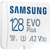 SAMSUNG microSD-hukommelseskort Hukommelseskort Hvid, 128 GB, MicroSDXC, Klasse 10, UHS-I, 130 MB/s, 130 MB/s
