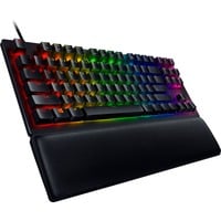 Razer Huntsman V2 Tenkeyless tastatur USB QWERTZ Tysk Sort, Gaming-tastatur Sort, DE-layout, Razer lineær optisk (rød), Tenkeyless (80 - 87%), USB, Optomekanisk nøglekontakt, QWERTZ, RGB LED, Sort