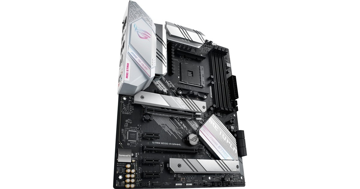 ASUS ROG STRIX B550-A GAMING AMD B550 Stik AM4 ATX, Bundkort Sølv/Sort ...
