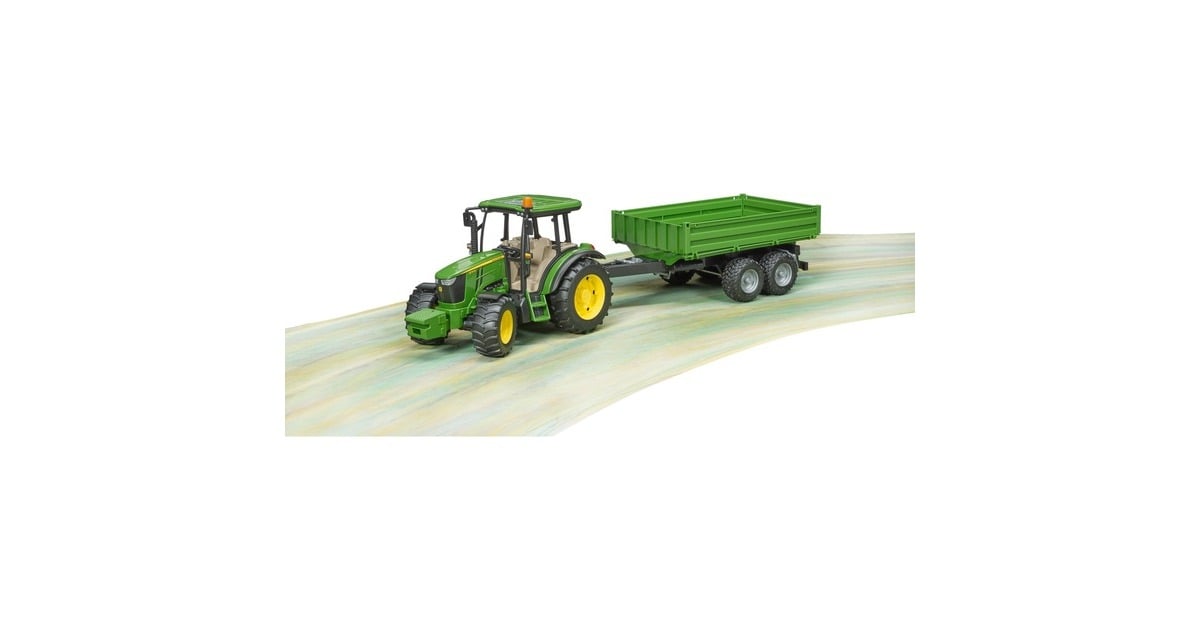 Bruder 2108 John Deere tractor 5115 M kieptrailer Bruder 2108 John Deere tractor 5115 M kieptrailer