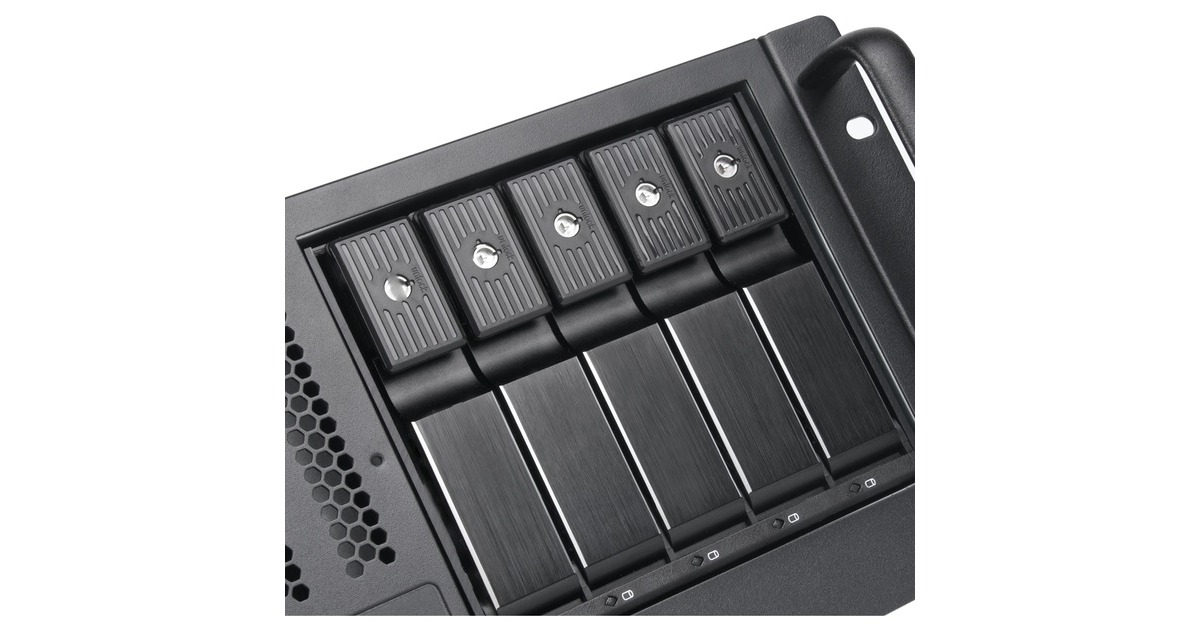 Logitech Rack Ebox H08 SilverStone SST-RM41-H08, Rack kabinet Sort