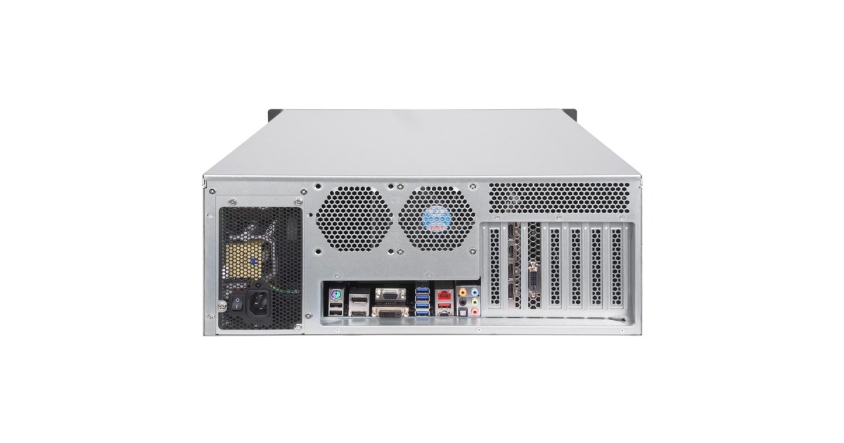 Logitech Rack Ebox H08 SilverStone SST-RM41-H08, Rack kabinet Sort