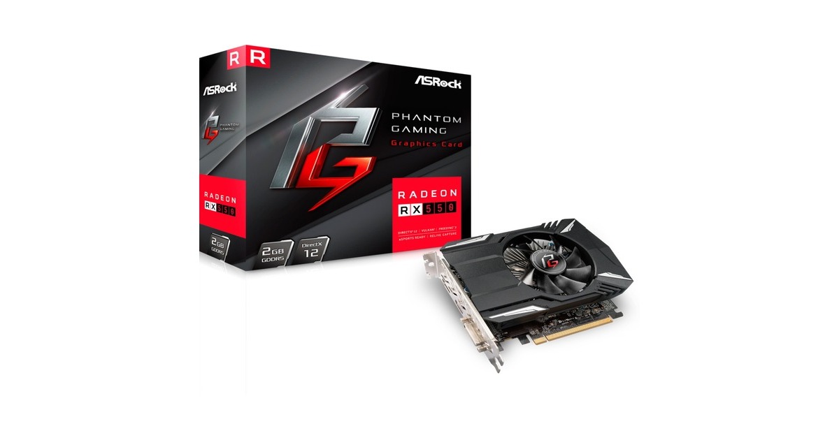 Asrock 90 Ga0500 00uanf Grafikkort Radeon Rx 550 2 Gb Gddr5 Radeon