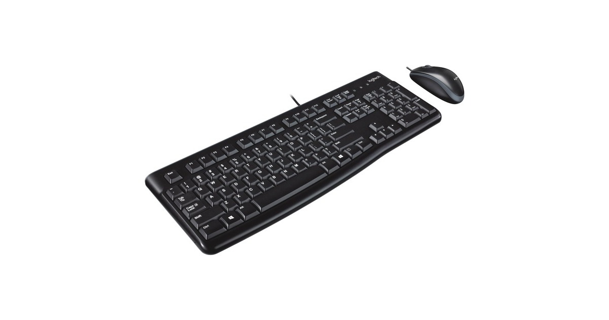 Logitech Desktop Mk120 Tastatur Usb Qwerty Us International Sort Desktop Saet Sort Standard Ledningsfort Usb Qwerty Sort Mus Inkluderet