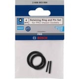 Bosch Sæt låsering og stift, til PRO Impact topnøgle 1/4", Backup Sort