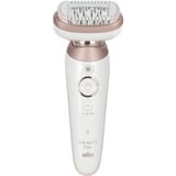 Braun Silk-épil 9 Flex 9-030 3D 40 pincetter Lyserød, Hvid, Epilator Hvid/Rosé guld, Lyserød, Hvid, 40 pincetter, MicroGrip, Armhule, Bikini, 0,5 mm, Batteri