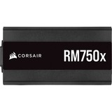 Corsair RM750x enhed til strømforsyning 750 W 24-pin ATX ATX Sort, PC strømforsyning Sort, 750 W, 100 - 240 V, 47 - 63 Hz, 10 - 5 A, 150 W, 750 W
