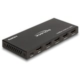 DeLOCK HDMI-splitter 1 x HDMI ind til 4 x HDMI ud 4K 60 Hz, HDMI splitter Sort