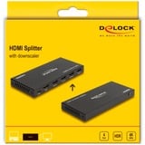 DeLOCK HDMI-splitter 1 x HDMI ind til 4 x HDMI ud 4K 60 Hz, HDMI splitter Sort