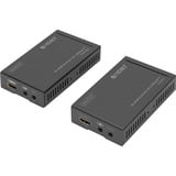 Digitus 4K HDBaseT HDMI Extender-sæt, HDMI-udvidelse forlænger Sort