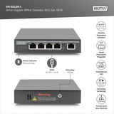 Digitus 4-port Gigabit 4PPoE Extender, PoE-repeater 