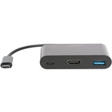 Digitus DA-70855 interface hub USB 3.2 Gen 1 (3.1 Gen 1) Type-C 5000 Mbit/s Sort, USB hub Sort, USB 3.2 Gen 1 (3.1 Gen 1) Type-C, HDMI, USB 3.2 Gen 1 (3.1 Gen 1) Type-A, USB 3.2 Gen 1 (3.1 Gen 1) Type-C, 5000 Mbit/s, Sort, 0,15 m, Kina