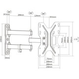 Digitus DA-90357 tv-beslag 106,7 cm (42") Sort, Wall Mount Sort, 48,3 cm (19"), 106,7 cm (42"), 75 x 75 mm, 200 x 200 mm, -15 - 15°, Sort