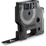 Dymo Ægte D1 Holdbare Etiketter | Hvid tekst på sort tape | 12 mm x 3 m | Etikettape til LabelManager-mærkningsmaskiner Hvid på sort, Sort, Vinyl, Belgien, -40 - 80 °C, DYMO