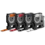 Dymo Ægte D1 Holdbare Etiketter | Hvid tekst på sort tape | 12 mm x 3 m | Etikettape til LabelManager-mærkningsmaskiner Hvid på sort, Sort, Vinyl, Belgien, -40 - 80 °C, DYMO