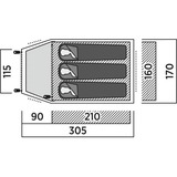 Easy Camp Kuplen telt Setesdal 3 olivengrøn