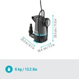 GARDENA Klar-/spildevands nedsænkningspumpe 20000 BASIC, Dyk og tryk pumper grå/Sort