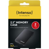 Intenso 2TB 2.5" Memory Case USB 3.0 ekstern harddisk 2000 GB Sort Sort, 2000 GB, 2.5", 3.2 Gen 1 (3.1 Gen 1), 5400 rpm, Sort