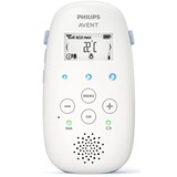 Philips 100 % privat DECT-babyalarm uden forstyrrelser Hvid, 330 m, 50 m, 330 m, Blå, Hvid, LCD, Vekselstrøm, Batteri