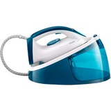 Philips Strygejern med dampstation, maks. 5,2 bar pumpetryk, Damp strygejern station Hvid/Blå, maks. 5,2 bar pumpetryk, 2400 W, 300 g/min, Keramisk strygesål, 5,2 bar, 1,5 L, 120 g/min