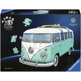 Ravensburger 3D Puzzle Iconics: Volkswagen T1 - Chrome Edition, Puslespil 