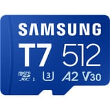 Samsung T7 microSDXC 512 GB, Hukommelseskort Blå