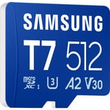 Samsung T7 microSDXC 512 GB, Hukommelseskort Blå