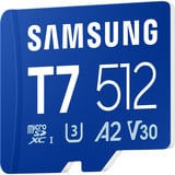 Samsung T7 microSDXC 512 GB, Hukommelseskort Blå