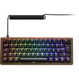 Sharkoon Gaming-tastatur træ/Sort, DE-layout, Gateron G Pro 3.0 Yellow