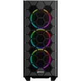 Sharkoon RGB HEX renoveret, Towerkabinet Sort