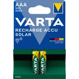 VARTA 4008496808083 husholdningsbatteri Genopladeligt batteri AAA Nikkel-Metalhydrid (NiMH) Genopladeligt batteri, AAA, Nikkel-Metalhydrid (NiMH), 1,2 V, 2 stk, 550 mAh