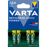 VARTA Ready2Use HR03 4pcs Genopladeligt batteri AAA Nikkel-Metalhydrid (NiMH) Genopladeligt batteri, AAA, Nikkel-Metalhydrid (NiMH), 4 stk, 550 mAh
