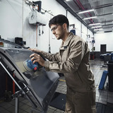 Bosch Batteridrevet excentersliber GEX 185-LI Professional, 18 Volt, Tilfældige rystepudser Blå/Sort
