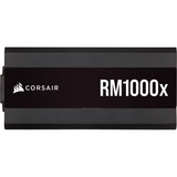 Corsair RM1000x enhed til strømforsyning 1000 W 24-pin ATX ATX Sort, PC strømforsyning Sort, 1000 W, 100 - 240 V, 47 - 63 Hz, 12 - 6 A, 150 W, 999,6 W