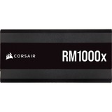 Corsair RM1000x enhed til strømforsyning 1000 W 24-pin ATX ATX Sort, PC strømforsyning Sort, 1000 W, 100 - 240 V, 47 - 63 Hz, 12 - 6 A, 150 W, 999,6 W