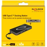DeLOCK 87773 dockingstation Ledningsført USB 3.2 Gen 1 (3.1 Gen 1) Type-C Sort, Docking station Sort, Ledningsført, USB 3.2 Gen 1 (3.1 Gen 1) Type-C, 4,5 W, Sort, 3840 x 2160 pixel, Kina