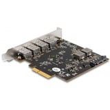 DeLOCK PCI Express x4 kort til 1 x USB Type-C + 4 x USB Type-A, Interface card 