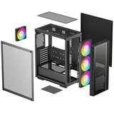 DeepCool R-MATREXX55-BCADA4-G-4, Towerkabinet Sort
