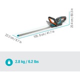 GARDENA ComfortCut 60/18V P4A Dobbeltklinge 3,1 kg, Hækkeklipper grå/Turkis, Batteri, 18 V, 3,1 kg