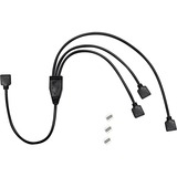 Inter-Tech 88885466 intern strømkabel 0,48 m, Y-kabel Sort, 0,48 m, 4-polet, 4-polet, Sort, 30 g, 1 stk