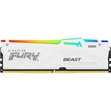 Kingston FURY FURY Beast 32 GB 5600 MT/s DDR5 CL36 DIMM White RGB EXPO, Hukommelse Hvid, 32 GB, 1 x 32 GB, DDR5, 288-pin DIMM