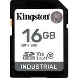 Kingston Industrial 16 GB SDHC, Hukommelseskort Sort