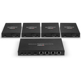 Lindy 4-port HDMI 4K60 splitter extender, HDMI splitter Sort