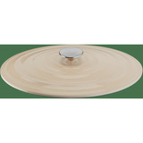 Tefal Oval stegegryde af Lov støbejern Ø 34cm, Stegning Beige