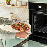 Tefal Oval stegegryde af Lov støbejern Ø 34cm, Stegning Beige