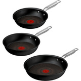 Tefal Pandesæt Experience Aluminium, 3 dele, Stegepande sæt Sort