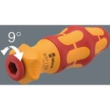 Wera Kraftform Kompakt VDE 837 i RA Håndtag med ratchetfunktion, Skruetrækker Rød/Gul