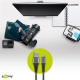 goobay USB 2.0 kabel, USB-A stik > Micro-USB stik grå/Sølv