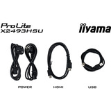 iiyama ProLite X2493HSU-B1, LED-skærm Sort (mat)