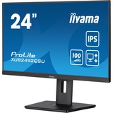 iiyama ProLite XUB2492QSU-B1 computerskærm 60,5 cm (23.8") 2560 x 1440 pixel Quad HD LED Sort, LED-skærm Sort (mat), 60,5 cm (23.8"), 2560 x 1440 pixel, Quad HD, LED, 1 ms, Sort